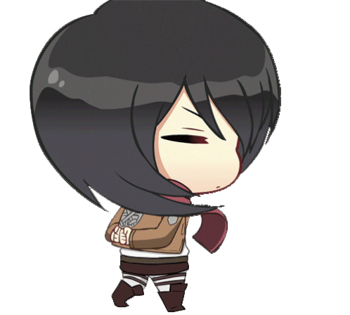 Mikasa chibi gif